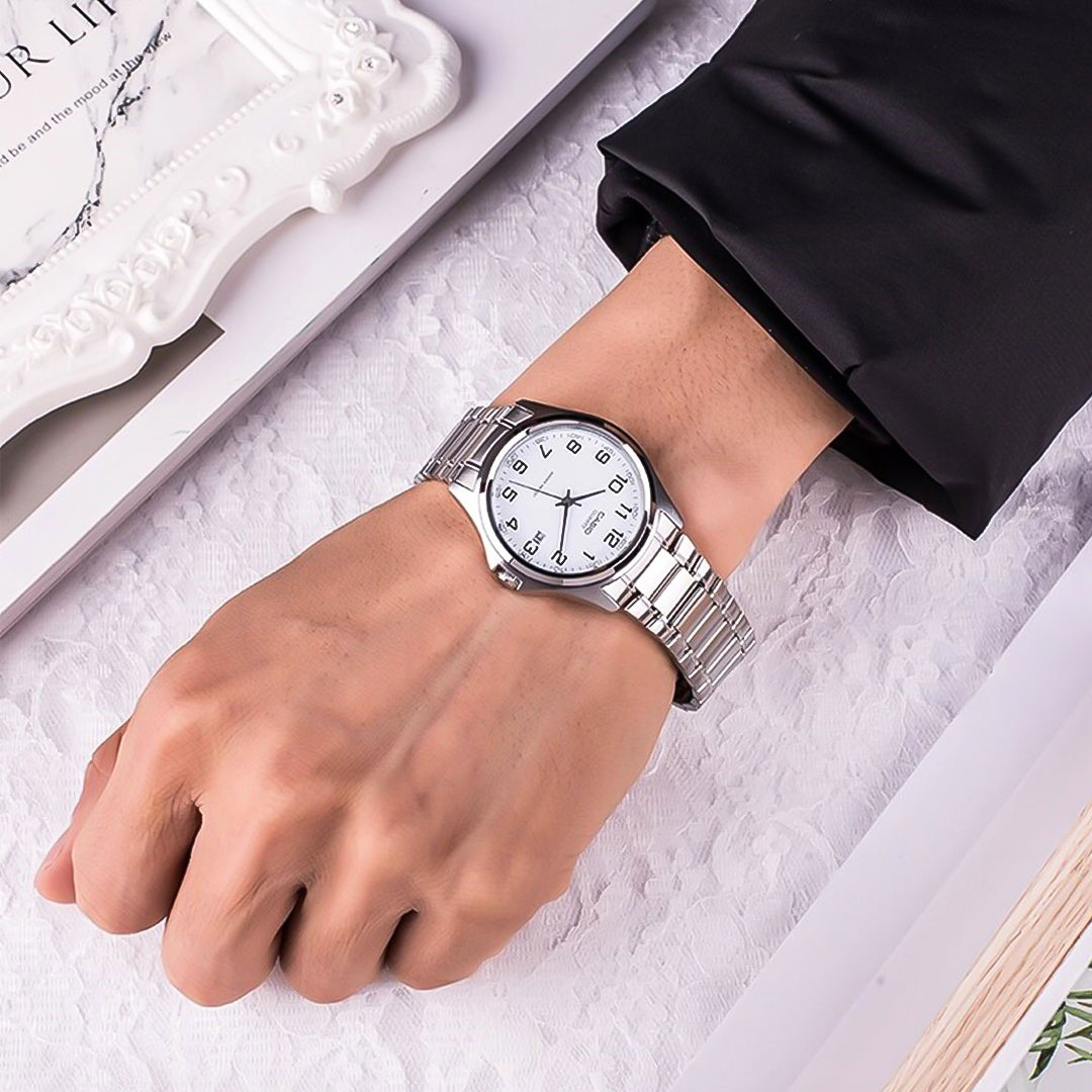 Casio Enticer Analog White Dial Men's Watch | MTP-1183A-7BDF