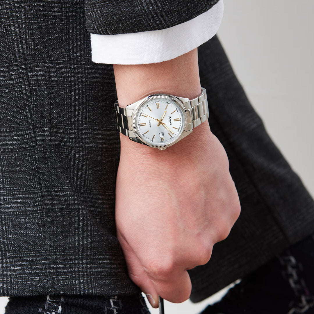 Casio Enticer Silver Dial Men's Watch | MTP-1302D-7A2VDF