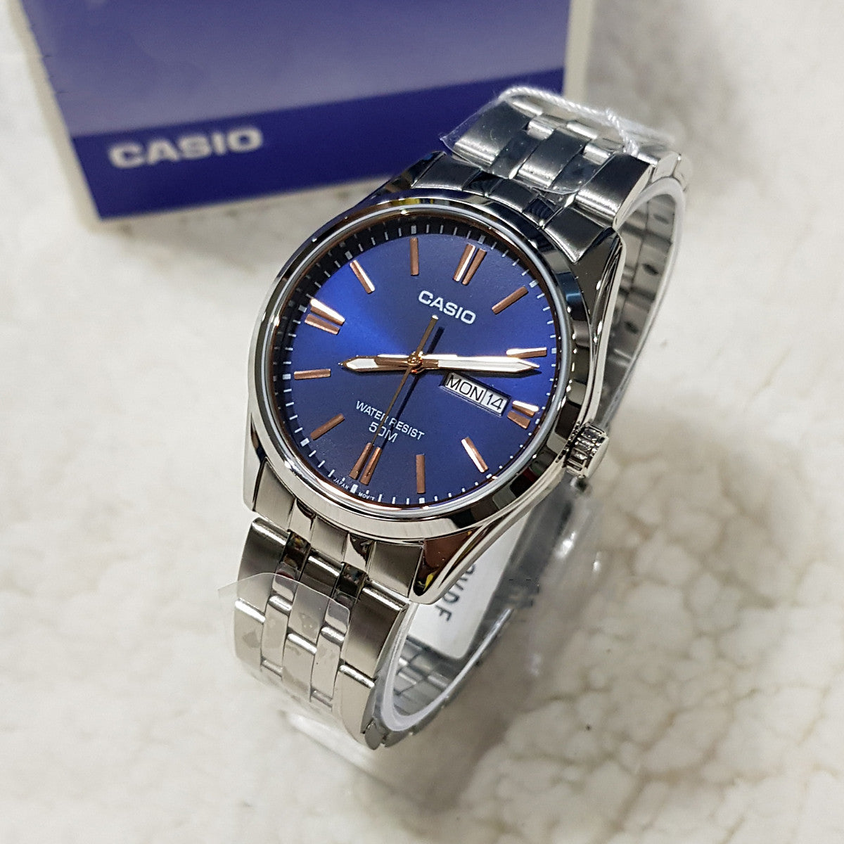 Casio Enticer Day Date Blue Dial Men s Watch MTP 1335D 2A2VDF