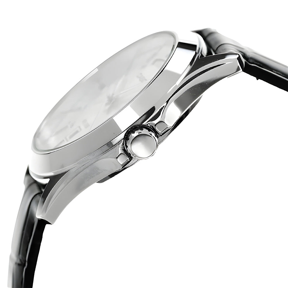 Casio Enticer Silver Dial Leather Strap Men's Watch MTP-1370L-7AVDF
