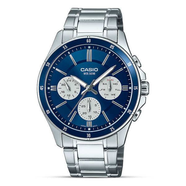 Casio Sporty Multifunction Blue Dial Men's Watch | MTP-1374D-2A3VDF
