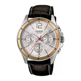 Casio Enticer Chronograph White Dial Men's Watch MTP-1374L-7AVDF