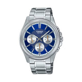 CASIO ENTICER CHRONOGRAPH DEEP BLUE DIAL STAINLESS STEEL MEN'S WATCH | MTP-1375D-2A1VDF