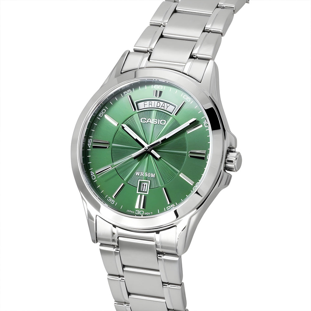 Casio Enticer Quartz Green Dial Men's Watch MTP-1381D-3AVDF