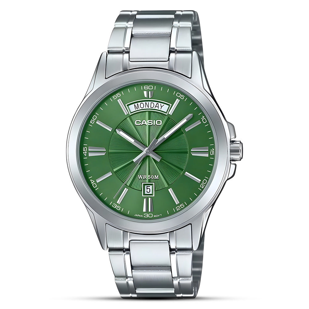 Casio Enticer Quartz Green Dial Men's Watch MTP-1381D-3AVDF