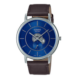 Casio Open Heart Blue Dial Leather Strap Watch | MTP-B130L-2AVDF