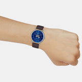 Casio Open Heart Blue Dial Leather Strap Watch | MTP-B130L-2AVDF