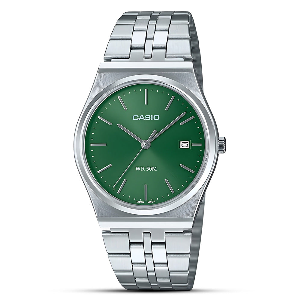 Casio Vintage Green Dial Bracelet Men's Watch MTP-B145D-3AVDF