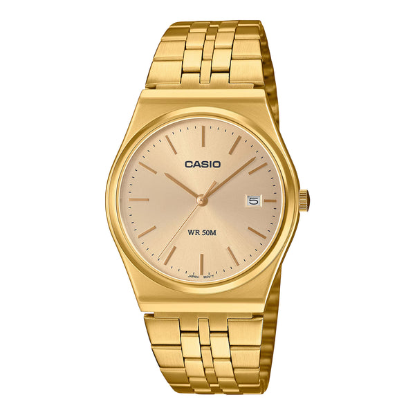 Casio Vintage Gold Dial Bracelet Men's Watch| MTP-B145G-9AVDF