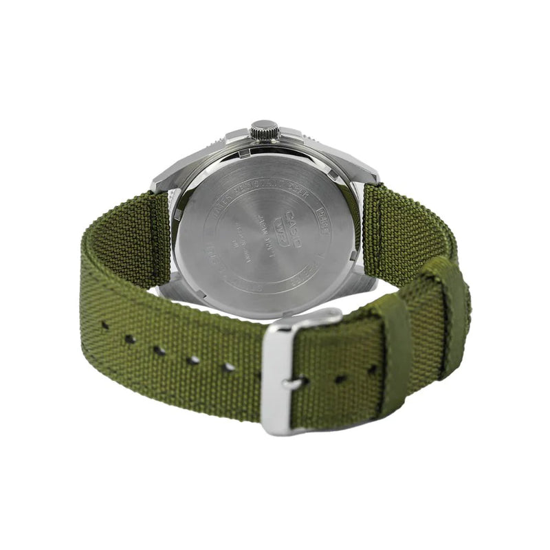 Casio Youth Analogue Green Nylon Strap Watch | MTP-B155C-3EVDF