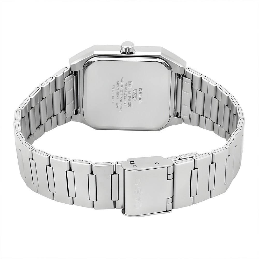 CASIO STANDARD BLUE SQUARE DIAL MENS WATCH MTP-B185D-2A1VDF