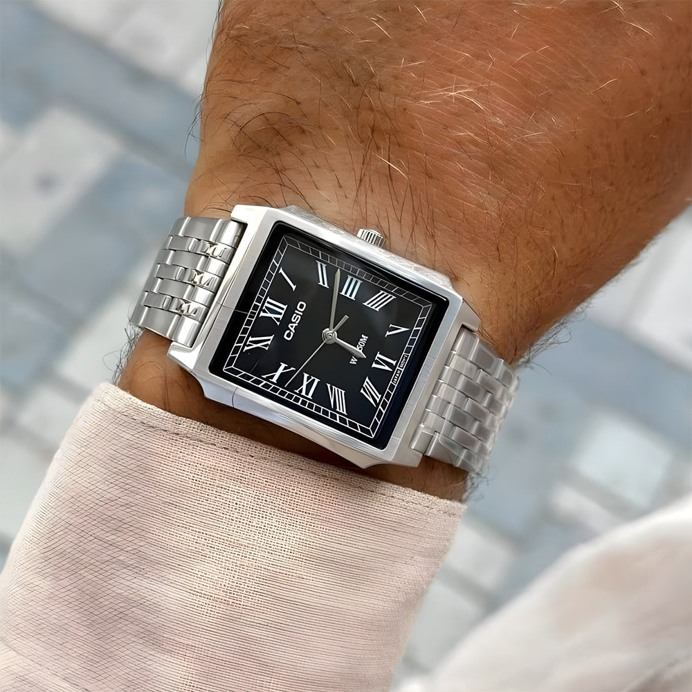 CASIO ANALOGUE BLACK DIAL MEN'S WATCH | MTP-B190D-1BVDF