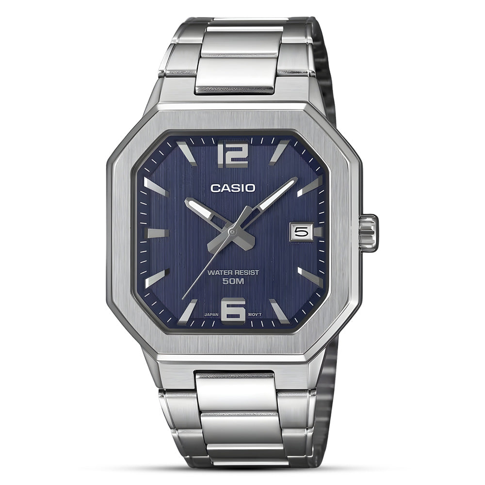 Casio Octagonal Shape Blue Dial Men's Watch  | MTP-B195D-2AVDF