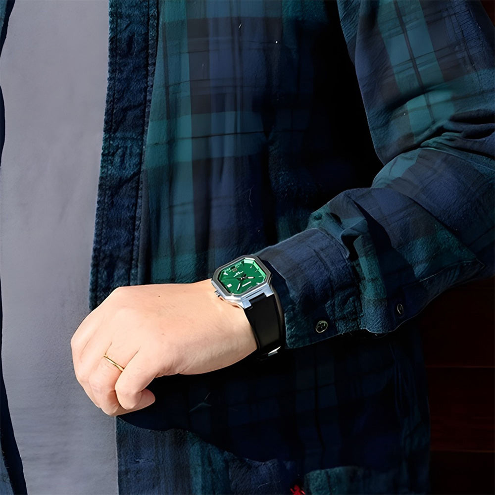 Casio MTP-B195L-3AVDF| Green Dial Octagonal Watch Bangladesh