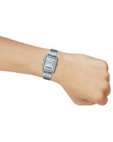 Casio Dual Time Silver Dial Stainless Steel Watch| MTP-B205D-7EDF