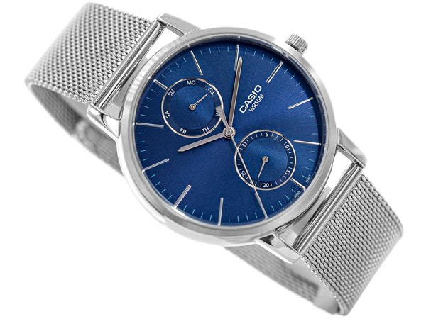 Casio Enticer Blue Dial Stainless Steel Men's Watch| MTP-B310M-2AVDF