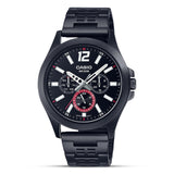 Casio Minimalist Black Dial Stainless Steel Watch  | MTP-E350B-1BVDF