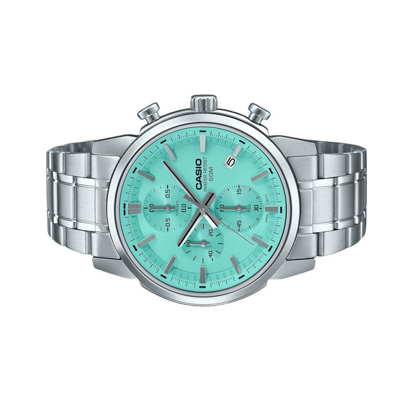 Casio Enticer Analog Turquoise Blue Dial Men's Watch | MTP-E510D-2AVDF