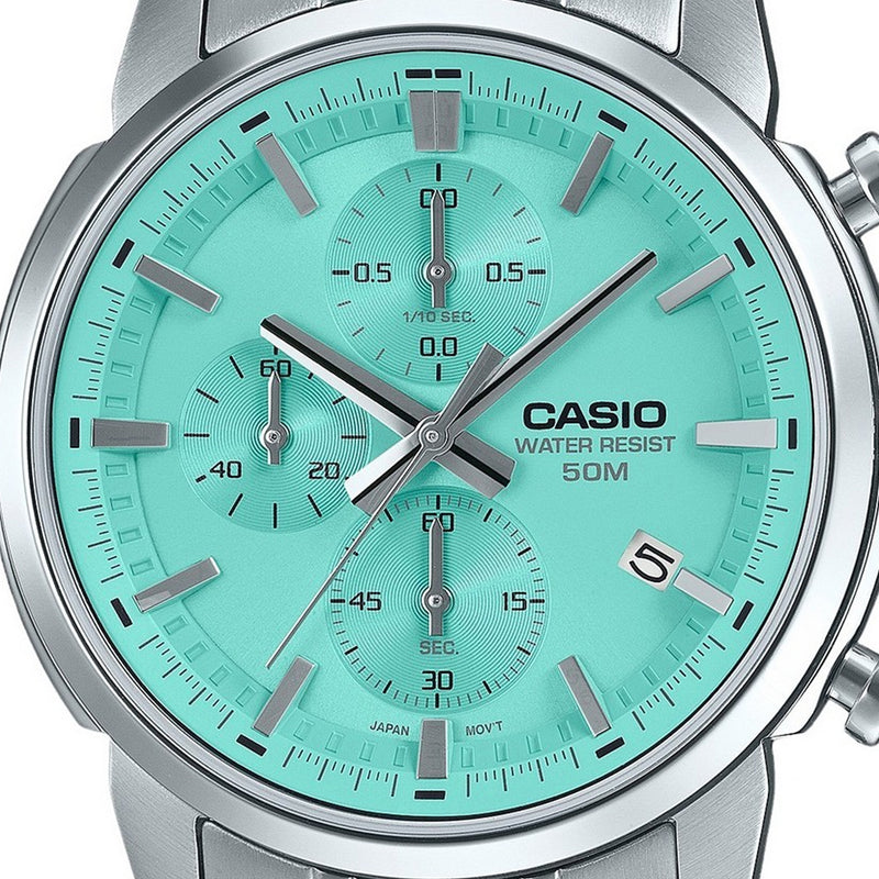 Casio Enticer Analog Turquoise Blue Dial Men's Watch | MTP-E510D-2AVDF