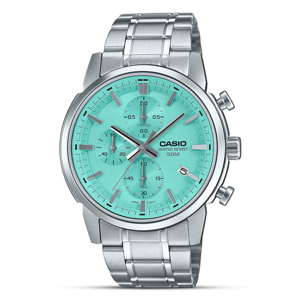 Casio Enticer Analog Turquoise Blue Dial Men's Watch | MTP-E510D-2AVDF