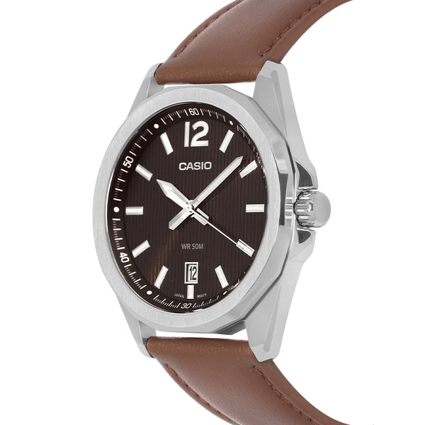 Casio Enticer Brown Dial Leather Men's Watch| MTP-E725L-5AVDF