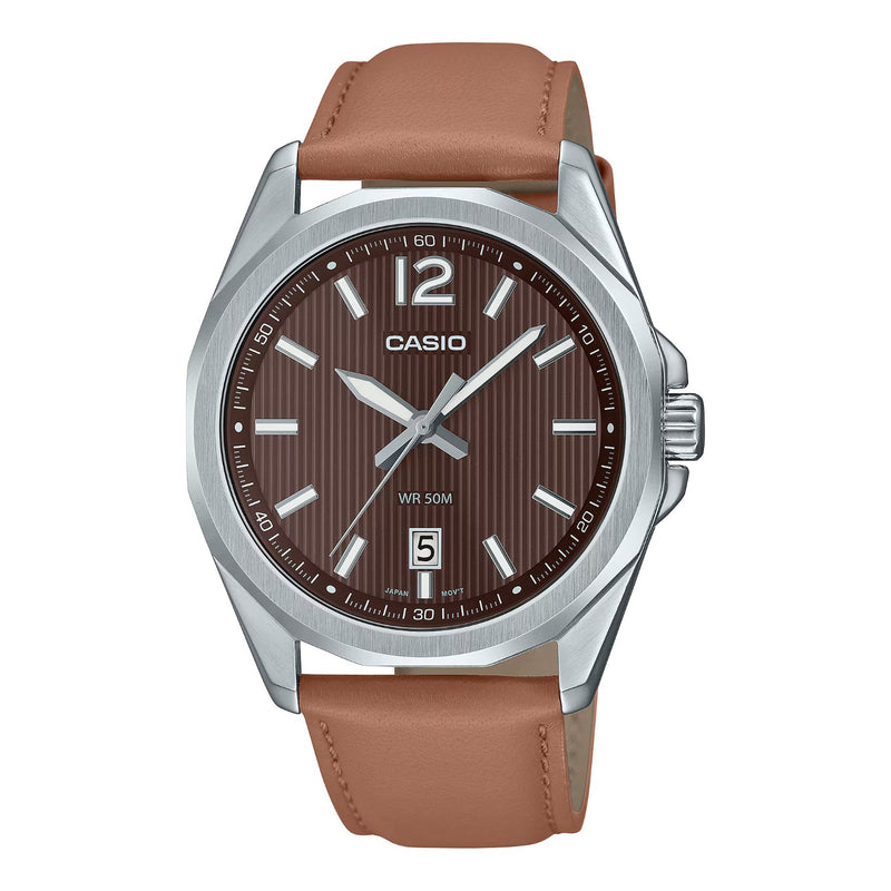 Casio Enticer Brown Dial Leather Men's Watch| MTP-E725L-5AVDF