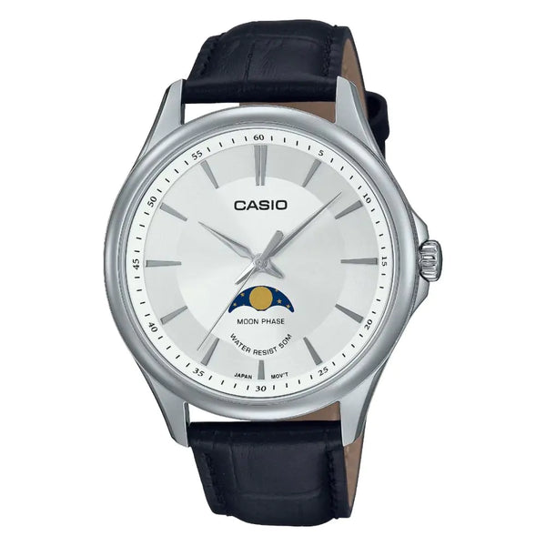 Casio Moon Phase White Dial Men's Watch MTP-M100L-7AVDF