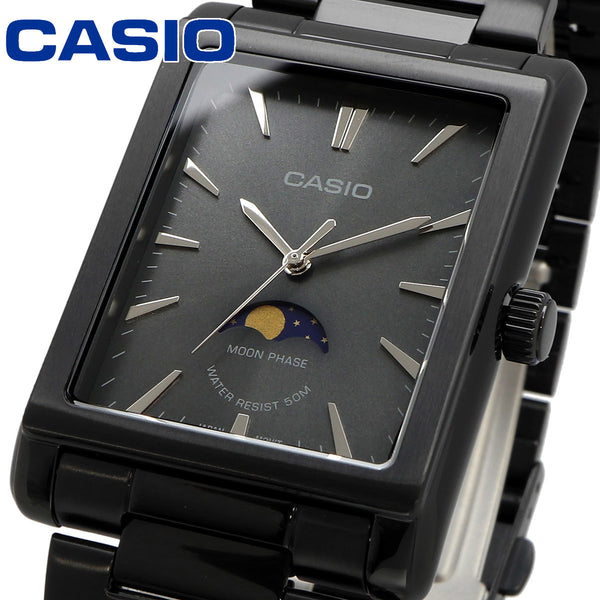 Casio Sun & Moon Black Analog Quartz Men's Watch| MTP-M105B-1AVDF
