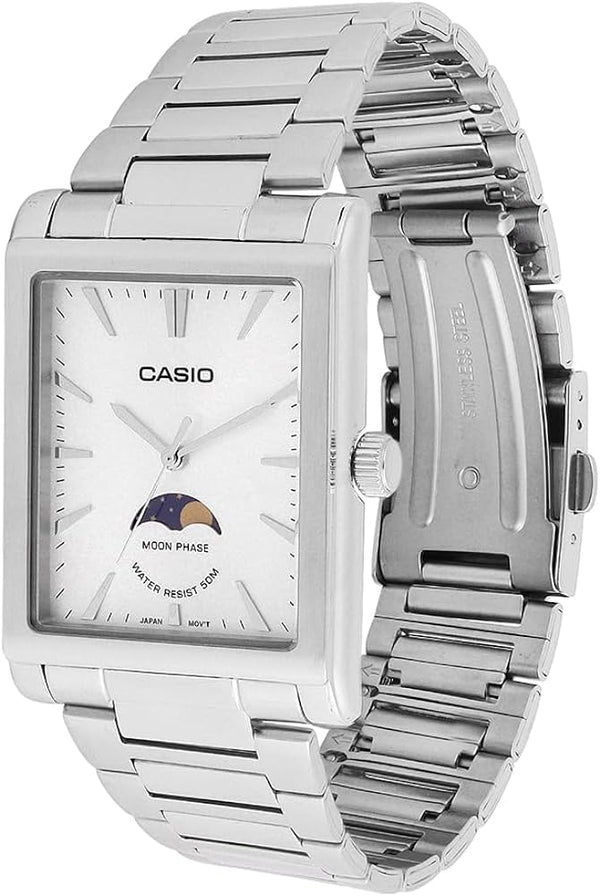 Casio Moon Phase Stainless Steel Men's Watch| MTP-M105D-7AVDF