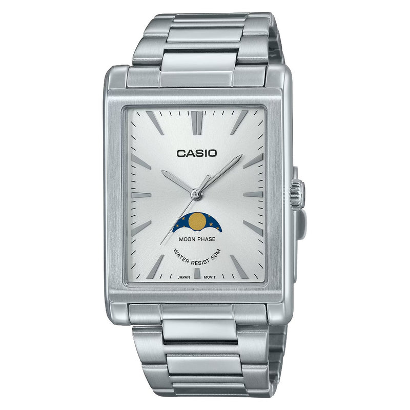 Casio Moon Phase Stainless Steel Men's Watch| MTP-M105D-7AVDF