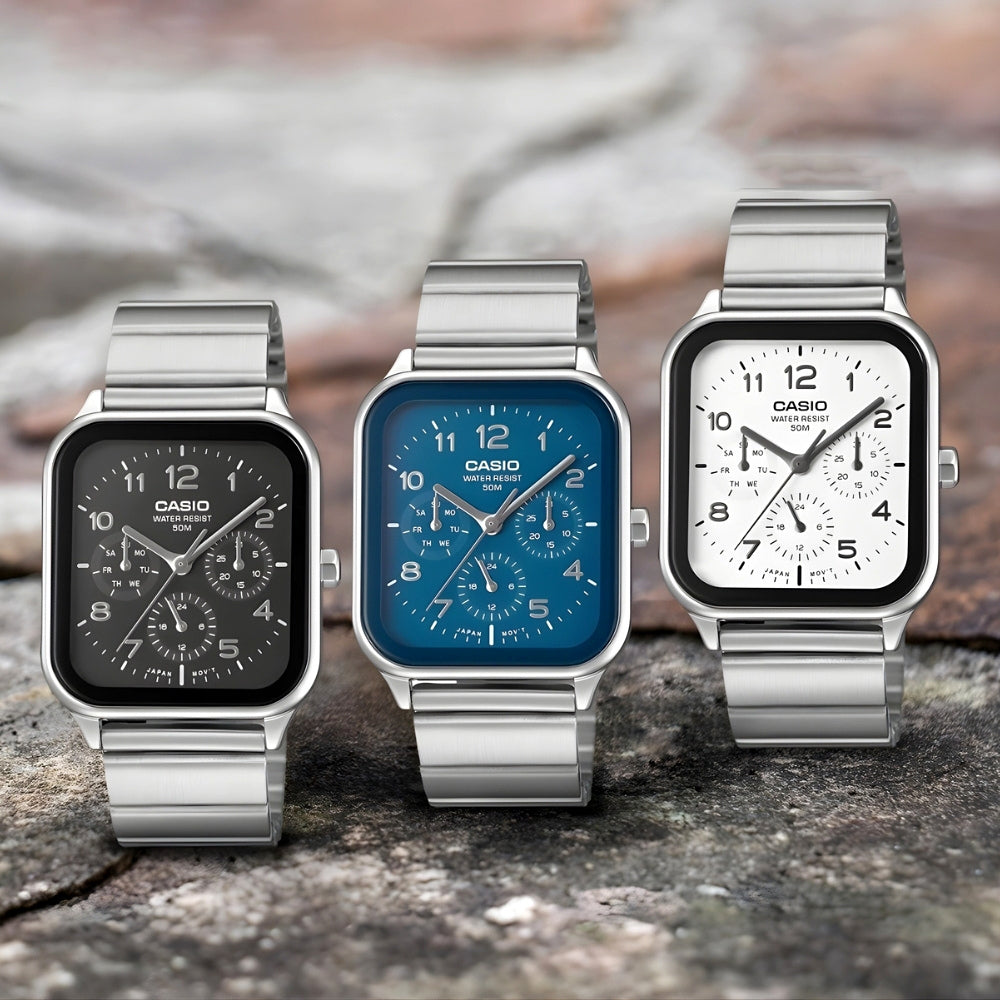 Casio Black Square Dial Men's Watch MTP-M306D-1AVDF