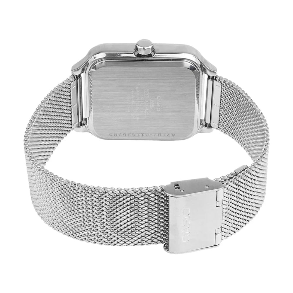 Casio Black Square Dial Mesh Chain Strap Men's Watch MTP-M306M-1AVDF