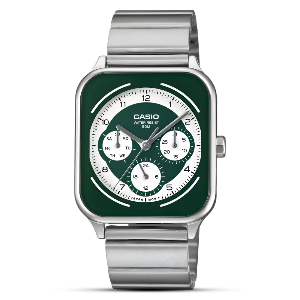 Casio Green Square Dial Men's Watch MTP-M307D-3BVDF