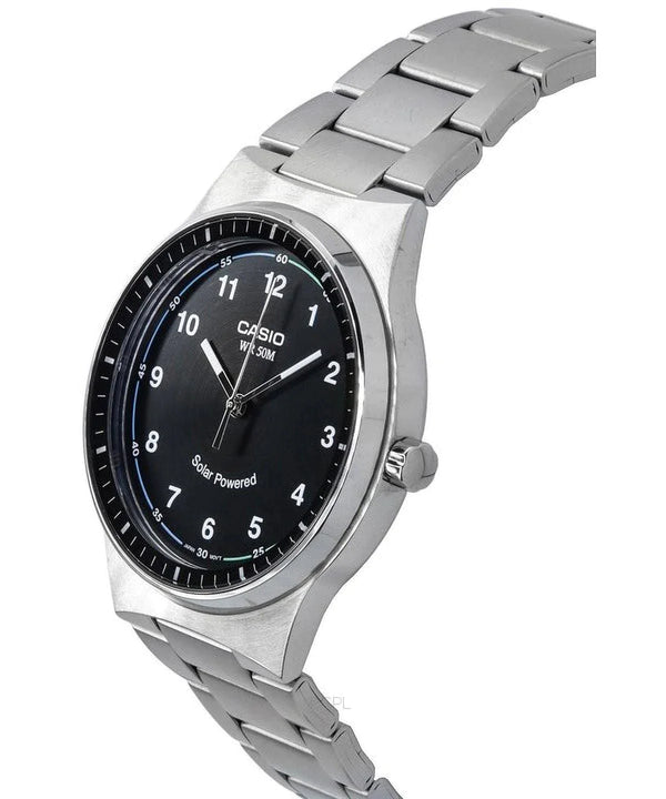 Casio Solar Powered Analog Men's Black Dial Watch MTP-RS105D-1BVDF