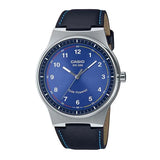 Casio Solar Powered Blue Dial Leather Strap Watch MTP-RS105L-2BVDF