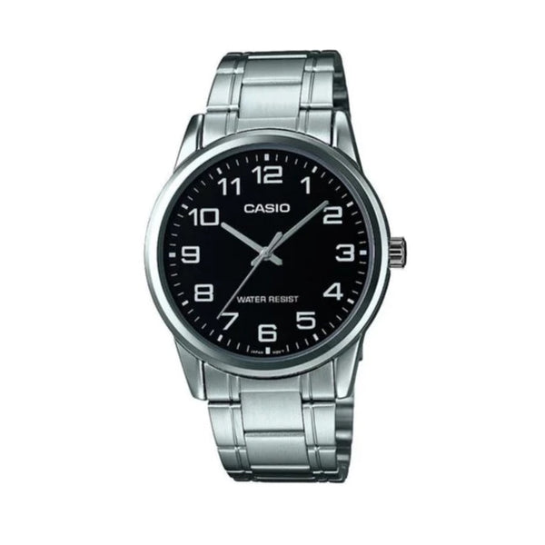 Casio Black Dial Stainless Steel Standard Watch MTP-V001D-1BUDF