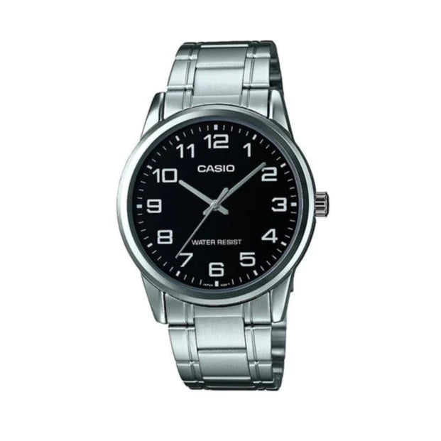 Casio Black Dial Stainless Steel Standard Watch MTP-V001D-1BUDF