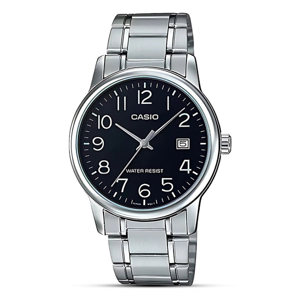 Casio Enticer Black Dial Stainless Steel Men's Watch| MTP-V002D-1BUDF