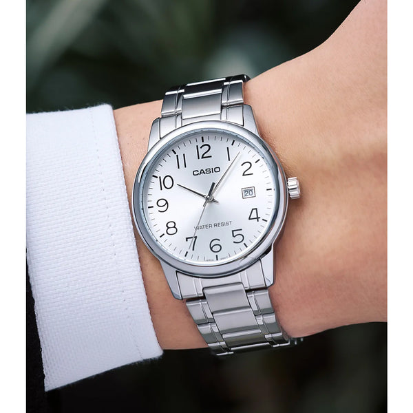 Casio Enticer Silver Dial Men's Watch | MTP-V002D-7BUDF