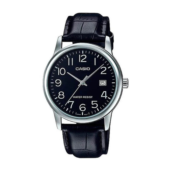 Casio Enticer Black Dial Leather Men's Watch| MTP-V002L-1BUDF