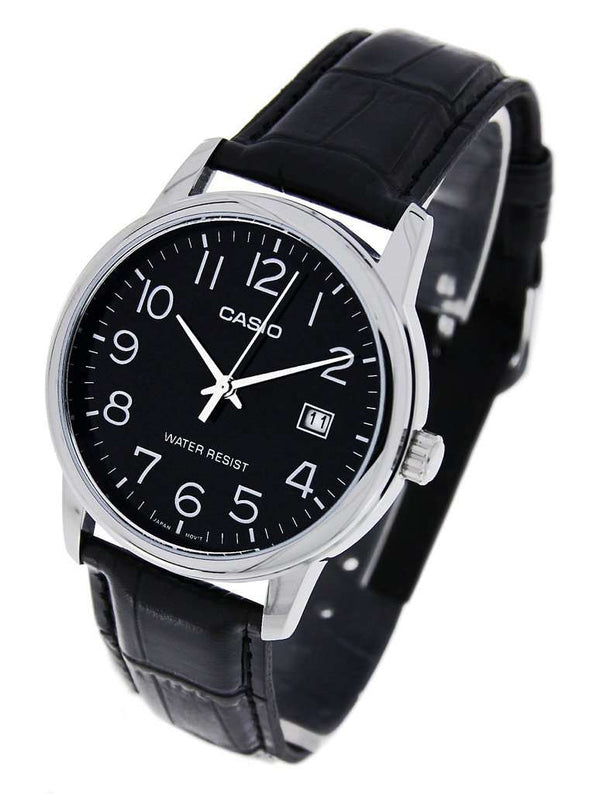 Casio Enticer Black Dial Leather Men's Watch| MTP-V002L-1BUDF