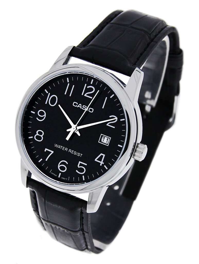 Casio Enticer Black Dial Leather Men's Watch| MTP-V002L-1BUDF