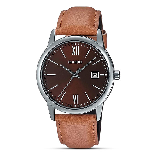 Casio Classic Date Brown Dial Men's Watch | MTP-V002L-5B3UDF