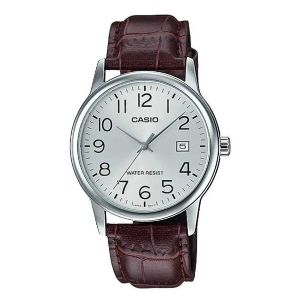 Casio Enticer Brown Leather Men's Watch| MTP-V002L-7B2UDF