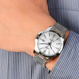 Casio Enticer Silver Dial Stainless Steel Watch | MTP-V004D-7CUDF