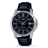 Casio Formal Black Dial Leather Strap Mens Watch | MTP-V004L-1CUDF