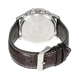 Casio 44mm Silver Dial Leather Strap Mens Watch MTP-V006L-7CUDF