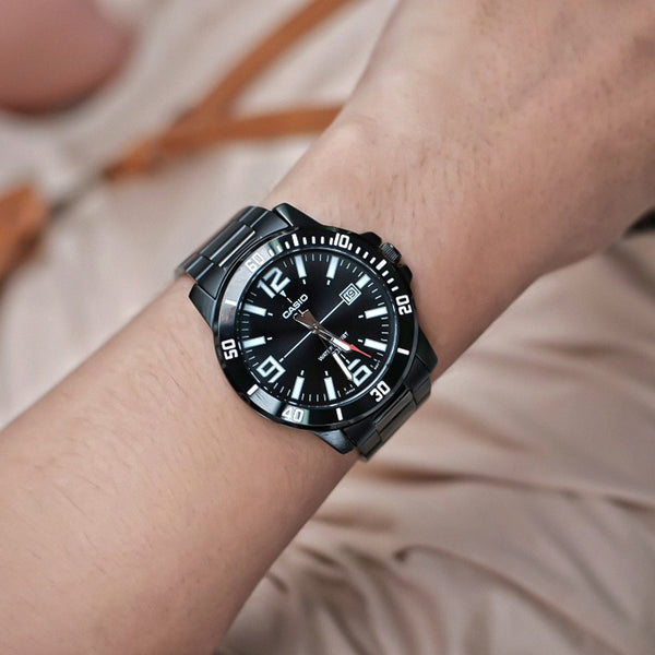 Casio Enticer Date Black Dial Men's Watch | MTP-VD01B-1BVUDF