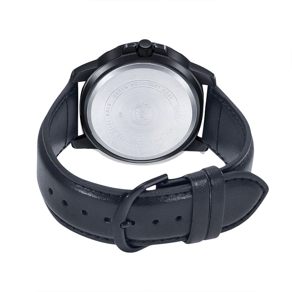 Casio Enticer Black Dial Belt Watch MTP-VD01BL-1BVUDF