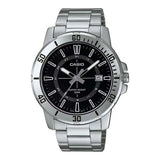 Casio Enticer Black Dial Stainless Steel Watch MTP-VD01D-1CVUDF